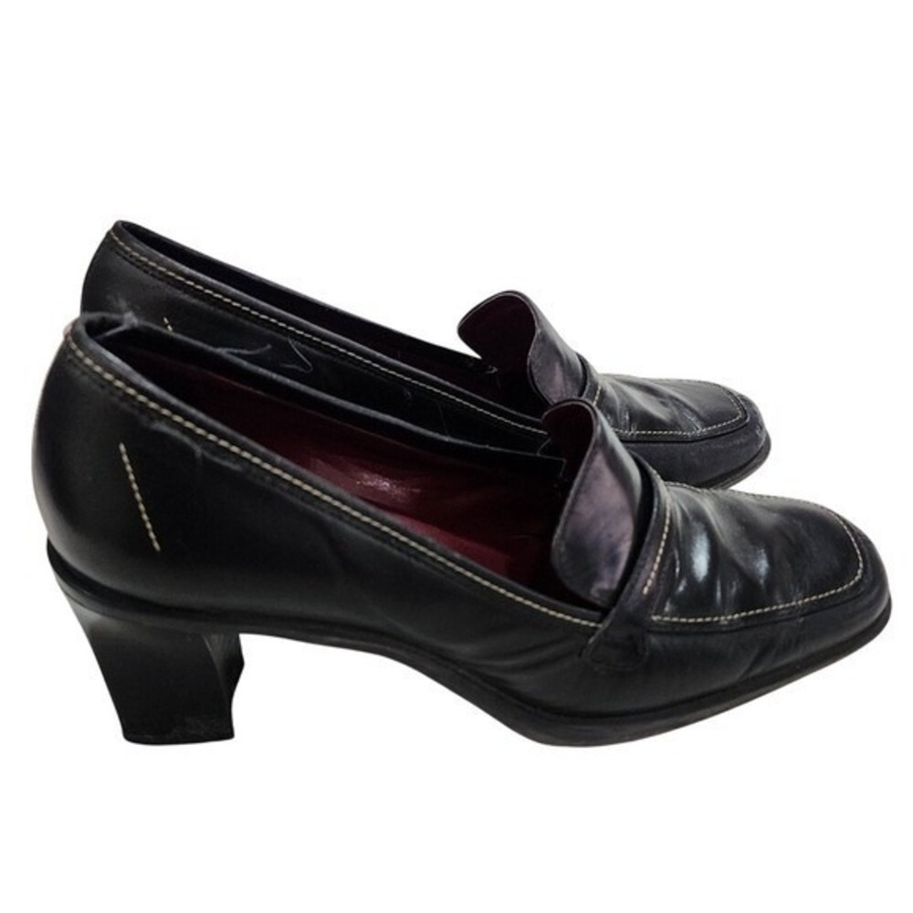 S What by Aerosoles Heeled Loafers Womens 6.5 Black Office Professional